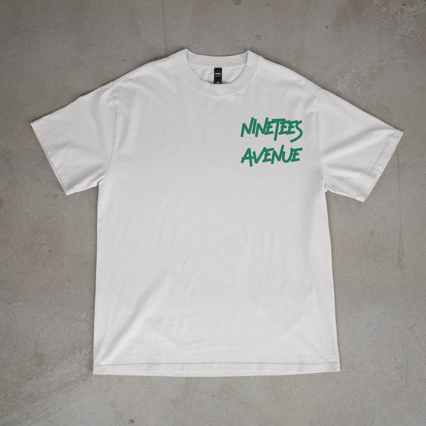 ESSENTIALS TEE DOUBLE WHITE/GREEN
