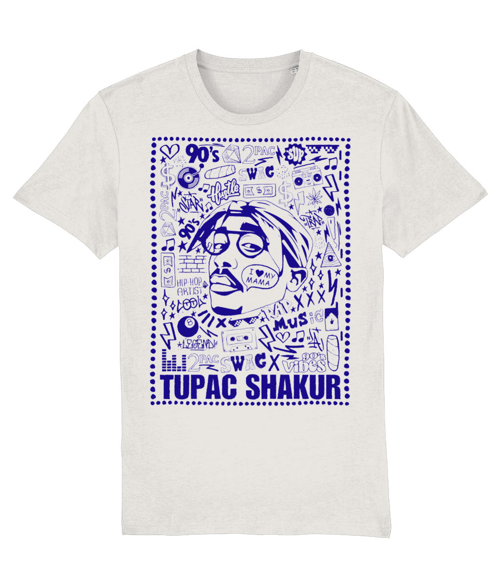 T-SHIRT TUPAC BLUE #6