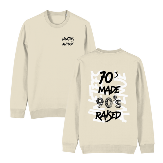 NINETEES ESSENTIALS 70S MADE 90S RAISED SWEATSHIRT