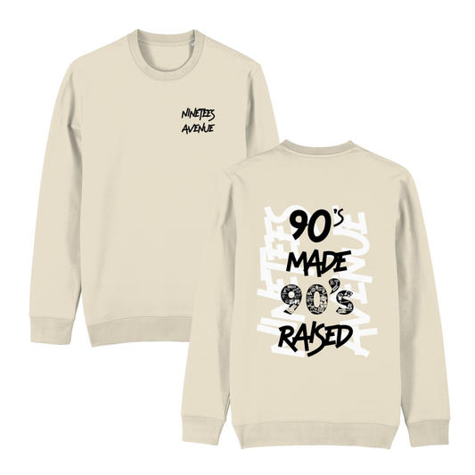 NINETEES ESSENTIALS 90S MADE 90S RAISED SWEATSHIRT