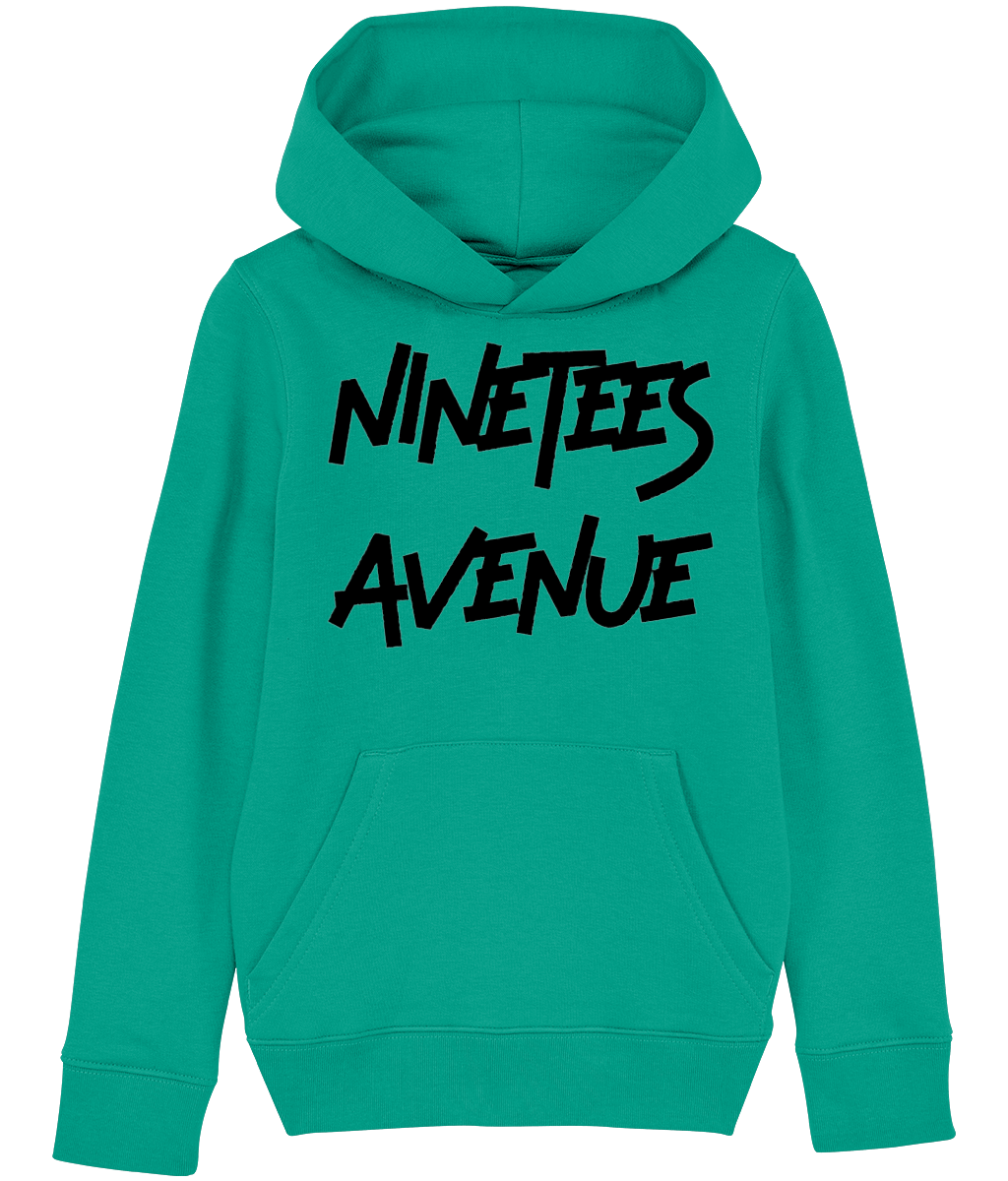 KIDS NINETEES ESSENTIALS BLACK-O-HOODIE