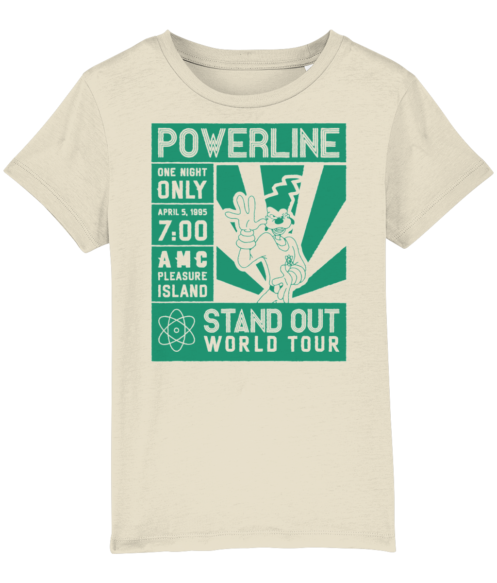 KIDS T-SHIRT POWERLINE WORLD TOUR GREEN