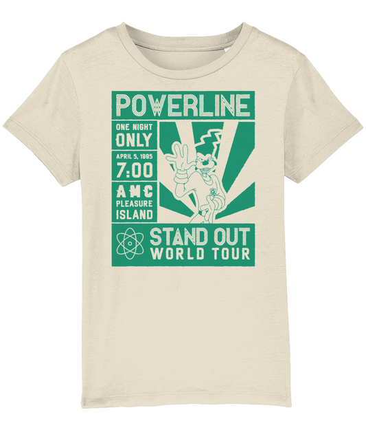 KIDS T-SHIRT POWERLINE WORLD TOUR GREEN