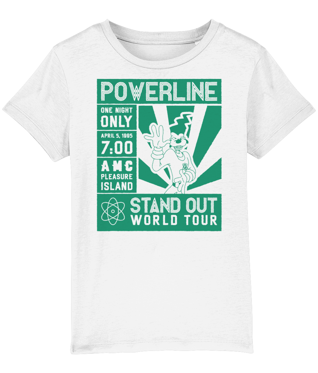 KIDS T-SHIRT POWERLINE WORLD TOUR GREEN