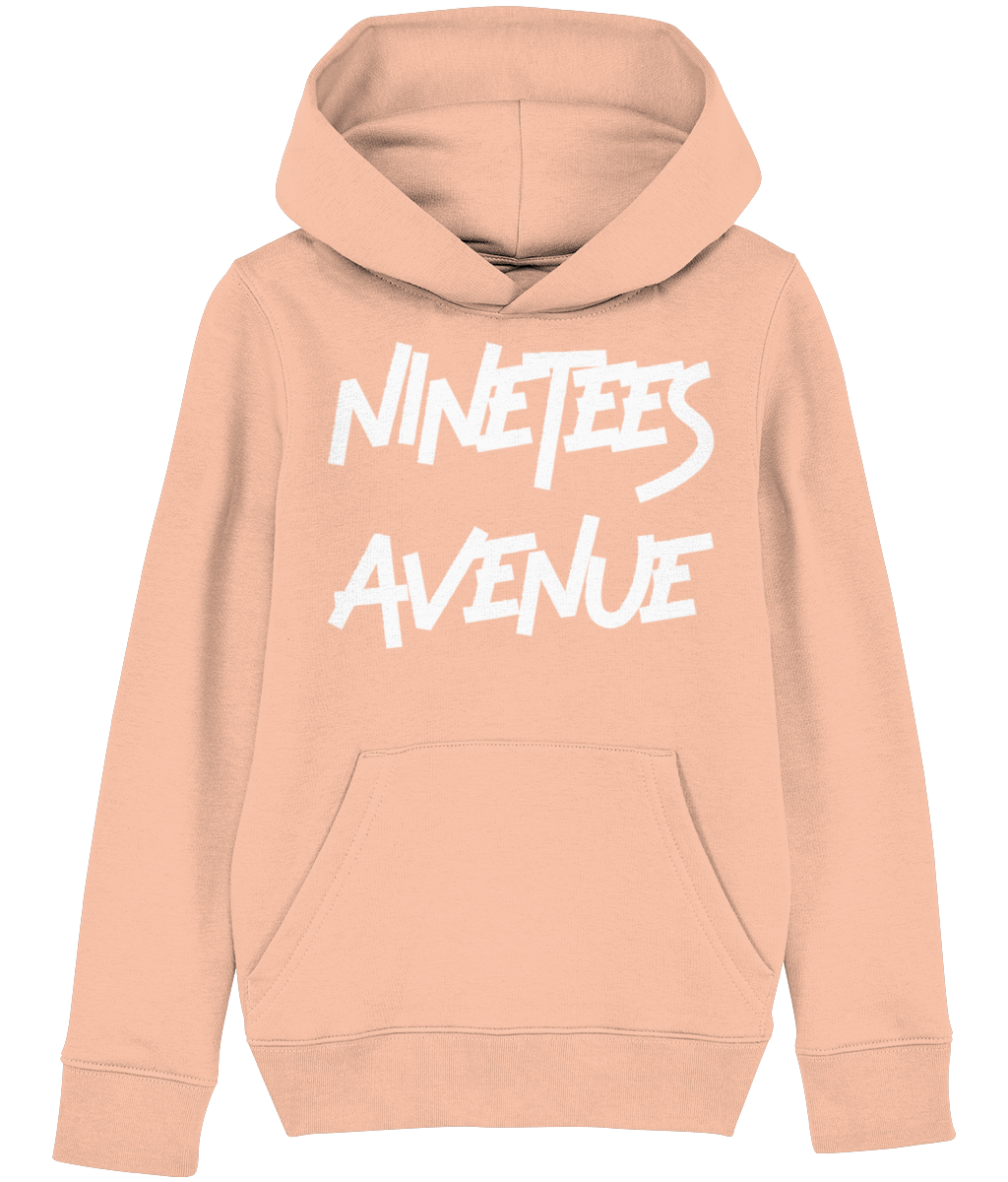 KIDS NINETEES ESSENTIALS WHITE-O-HOODIE