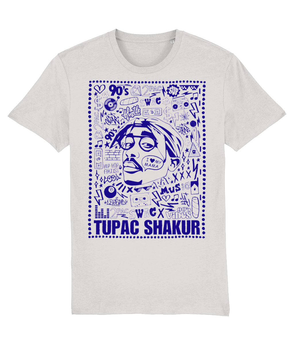 T-SHIRT TUPAC BLUE #6