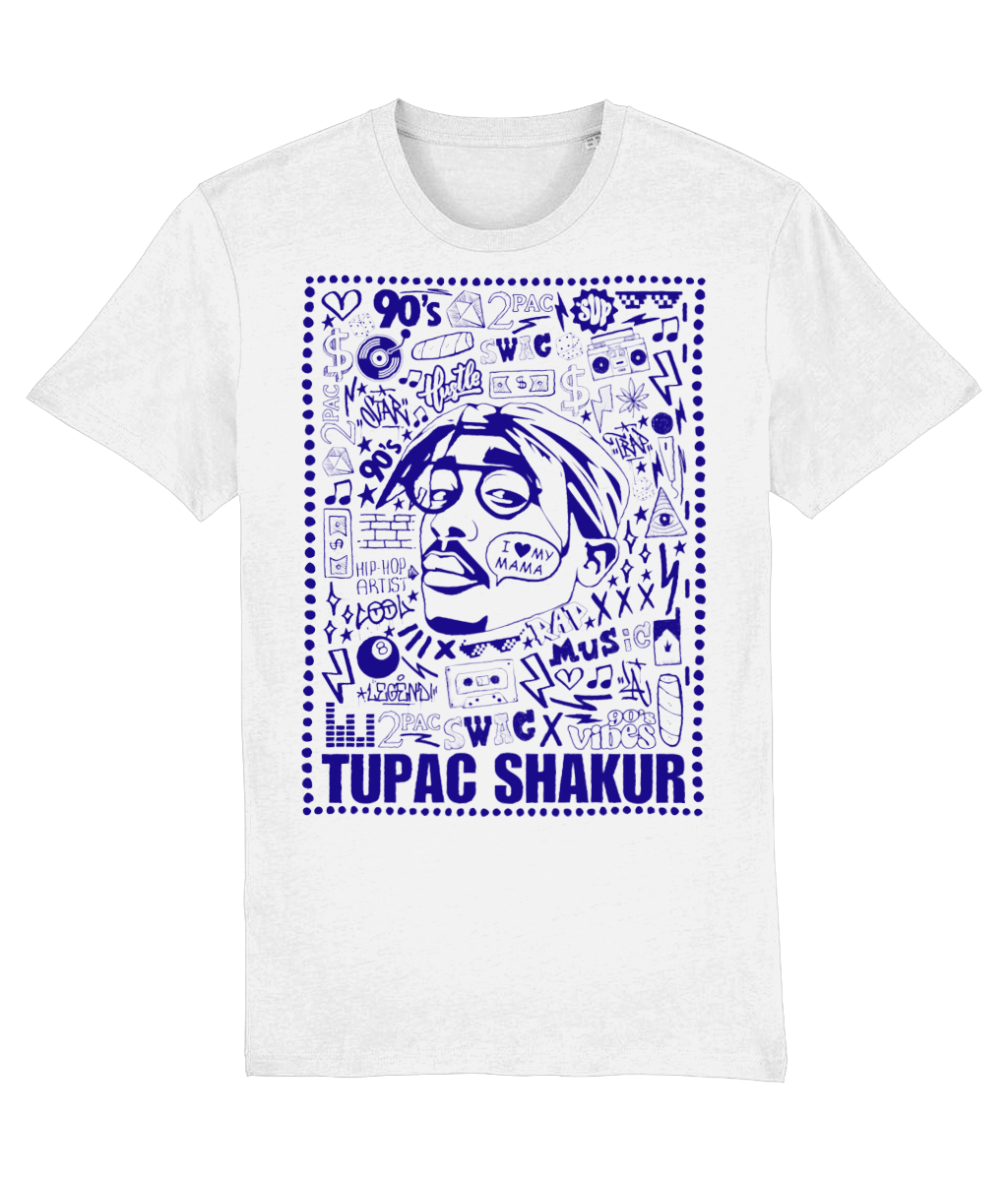 T-SHIRT TUPAC BLUE #6