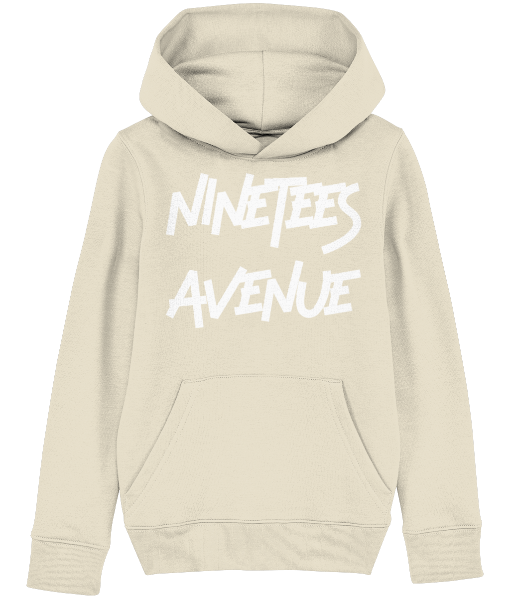 KIDS NINETEES ESSENTIALS WHITE-O-HOODIE