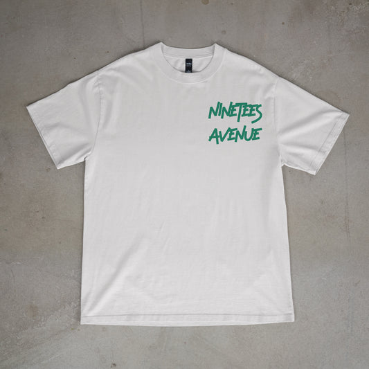 ESSENTIALS TEE DOUBLE WHITE/GREEN
