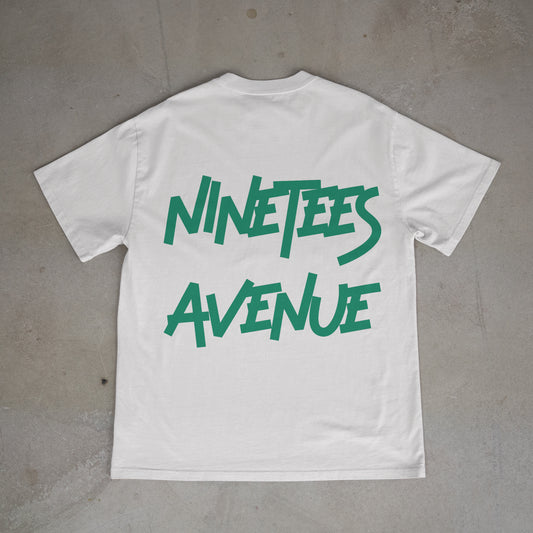 ESSENTIALS TEE DOUBLE WHITE/GREEN