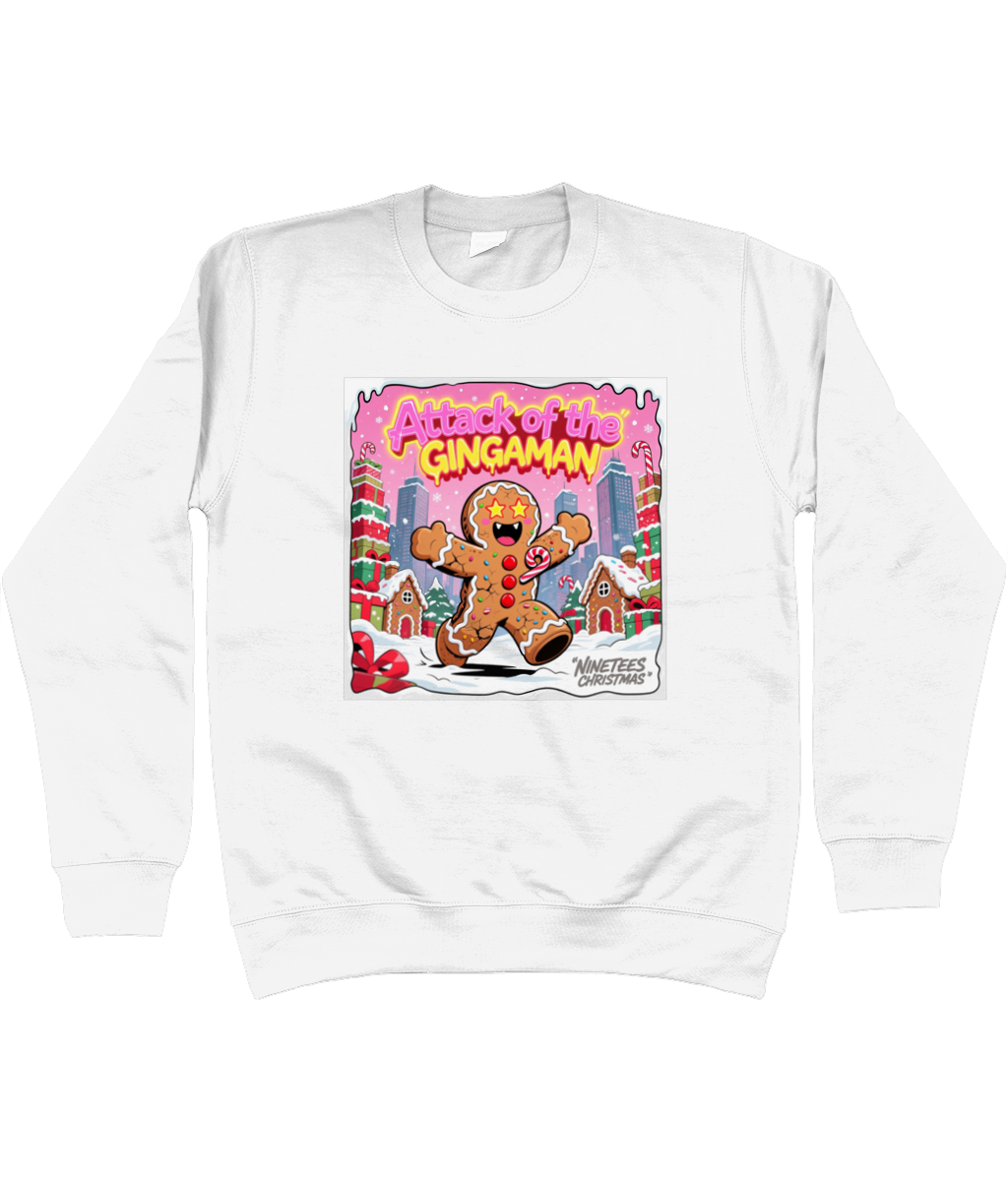 KIDS NINETEES CHRISTMAS GINGAMAN SWEATER