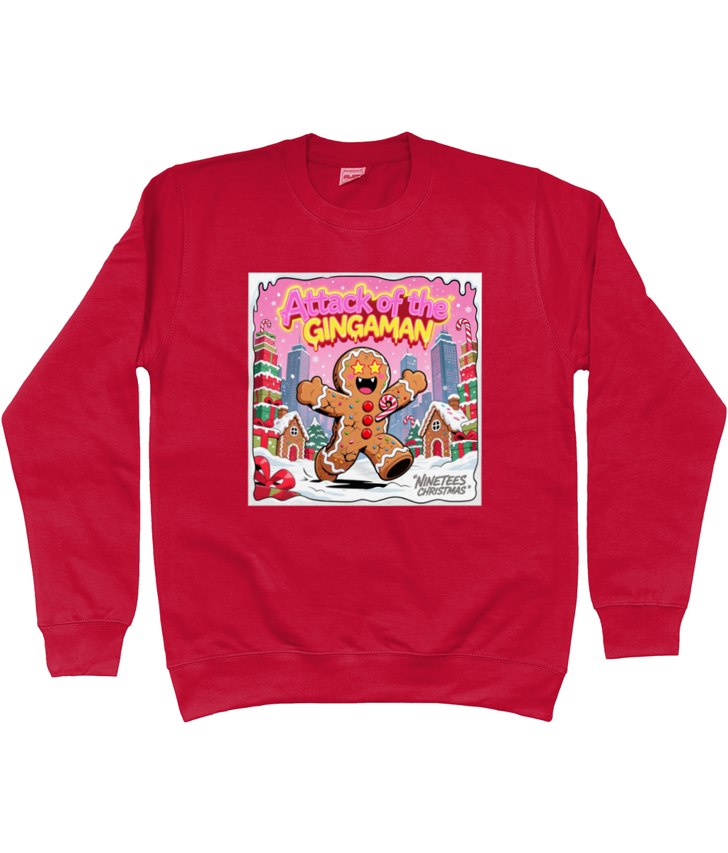KIDS NINETEES CHRISTMAS GINGAMAN SWEATER