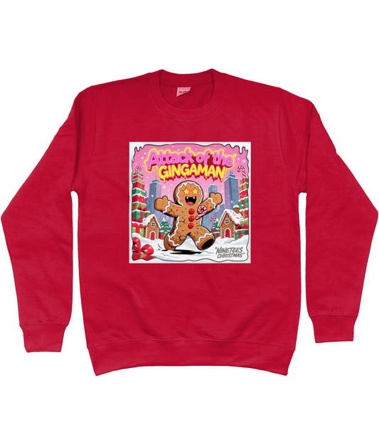 KIDS NINETEES CHRISTMAS GINGAMAN SWEATER