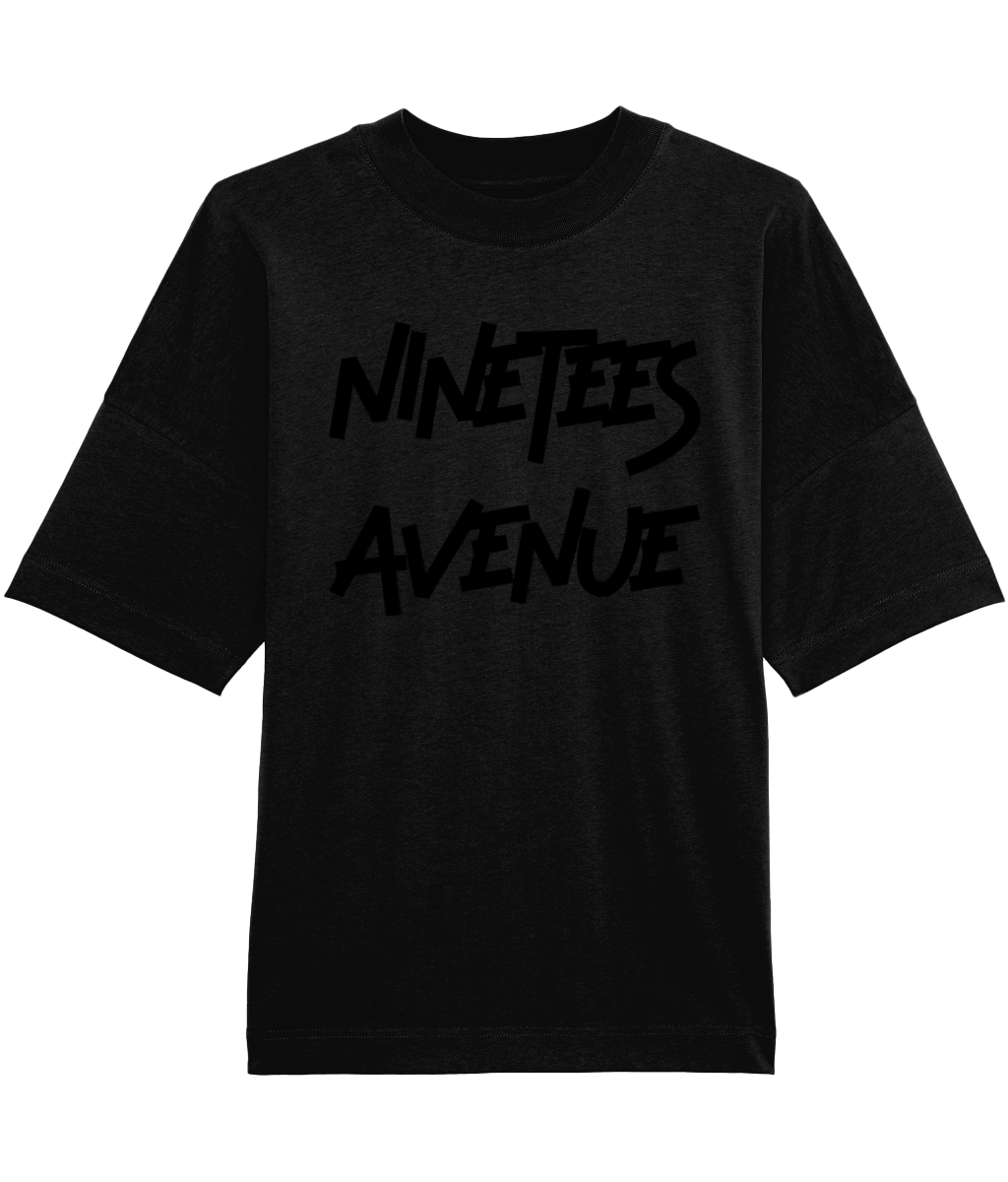 NINETEES ESSENTIALS OVERSIZED BLACK-O-SHIRT