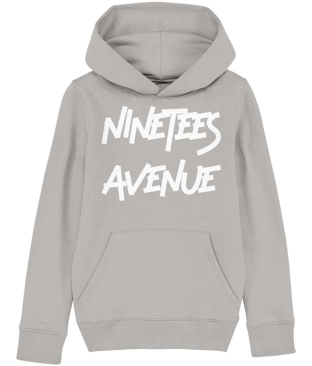 KIDS NINETEES ESSENTIALS WHITE-O-HOODIE